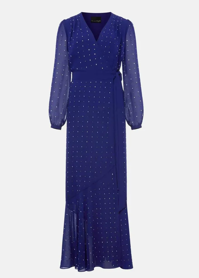 Phase Eight Maeva Embellished Maxi Dress Purple Women Dresses