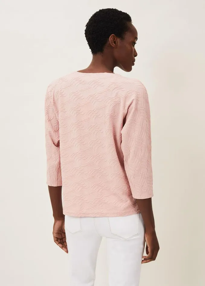 Phase Eight Maeva Textured Top Soft Pink Women Knitwear