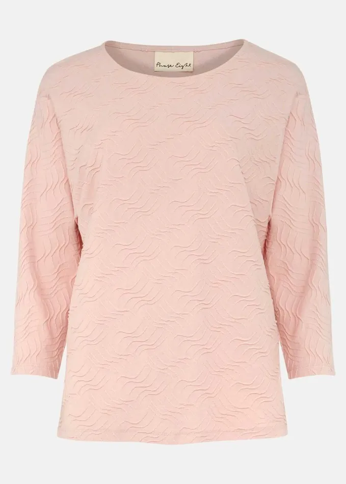 Phase Eight Maeva Textured Top Soft Pink Women Knitwear