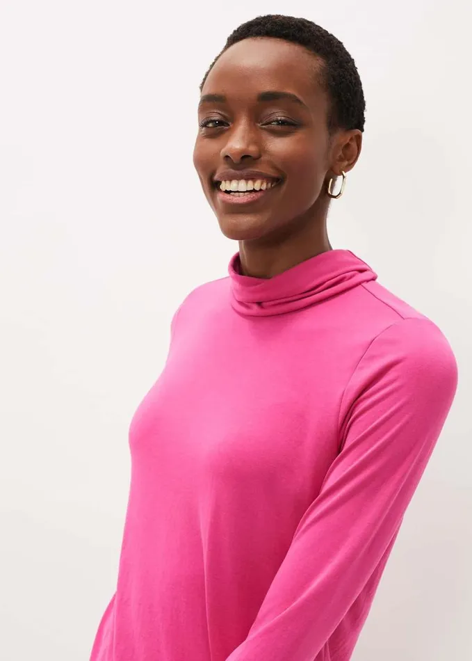 Phase Eight Maisie Cupro Tie Hem Top Hot Pink Women Tops and TShirts