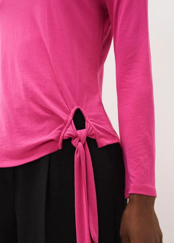 Phase Eight Maisie Cupro Tie Hem Top Hot Pink Women Tops and TShirts