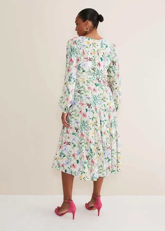 Phase Eight Maya Floral Midaxi Dress Ivorymulti Women Dresses