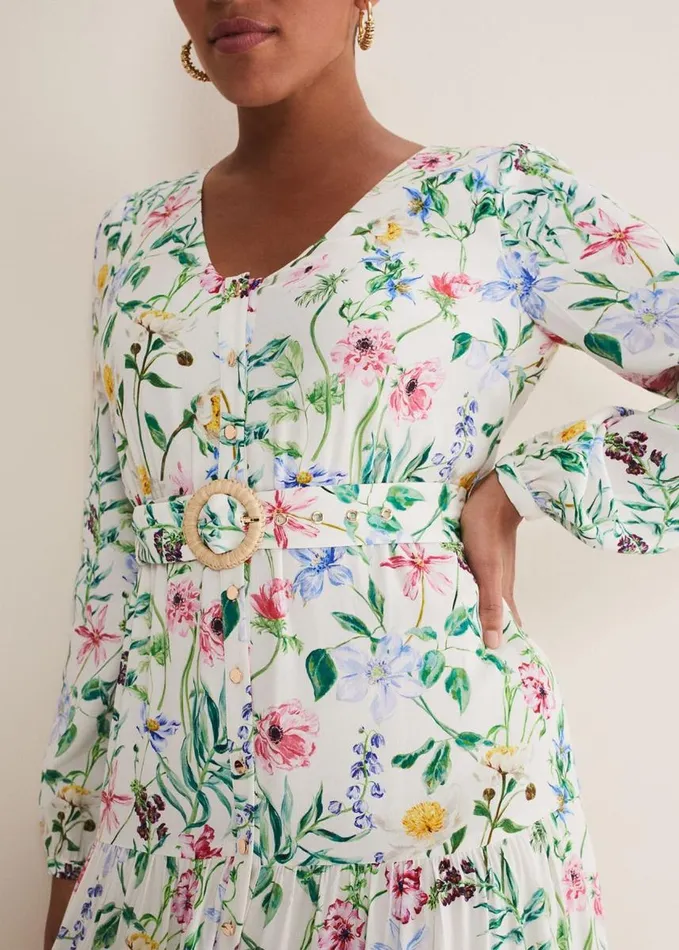 Phase Eight Maya Floral Midaxi Dress Ivorymulti Women Dresses