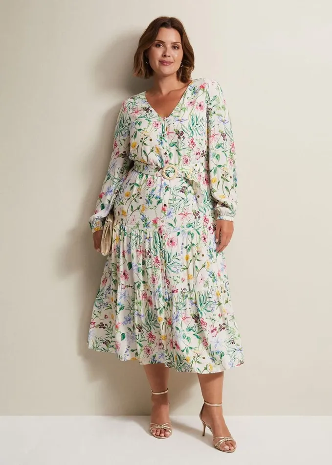 Phase Eight Maya Floral Midaxi Dress Ivorymulti Women Dresses