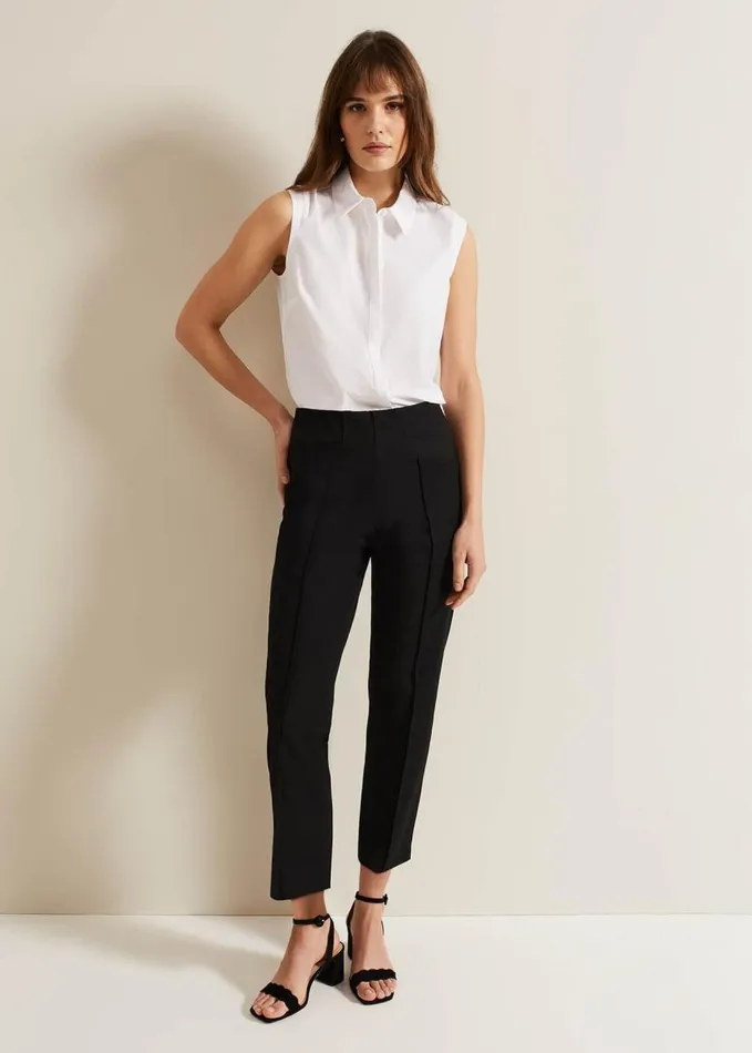 Phase Eight Miah Capri Trousers Black Women Trousers