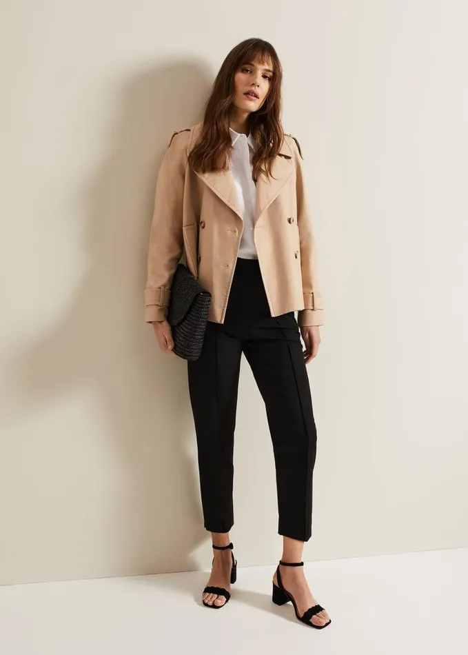 Phase Eight Miah Capri Trousers Black Women Trousers