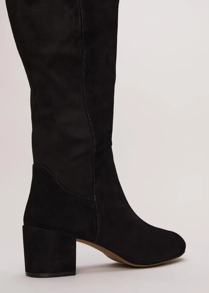 Phase Eight Milly Black Leather Knee High Boots Black Women Boots