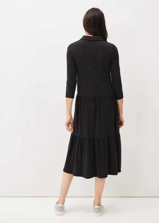 Phase Eight Mina Snuggle Midi Dress Charcoal Women Dresses