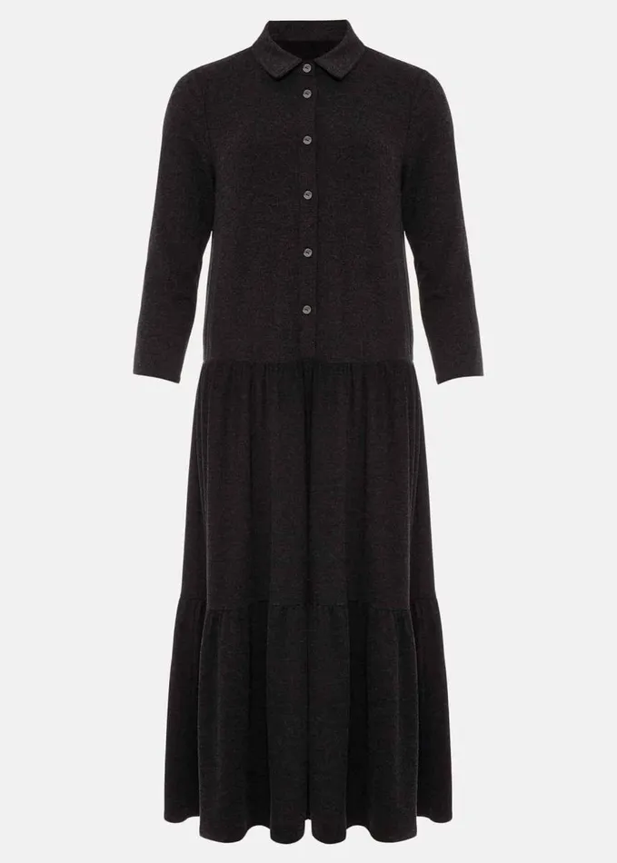 Phase Eight Mina Snuggle Midi Dress Charcoal Women Dresses