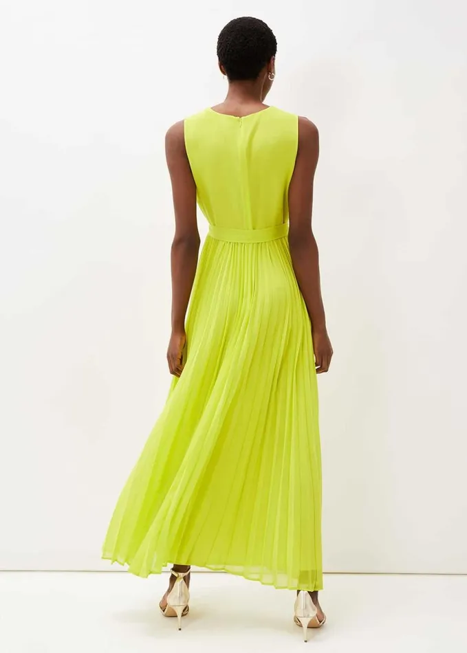 Phase Eight Molly Chiffon Maxi Dress Lime Women Dresses