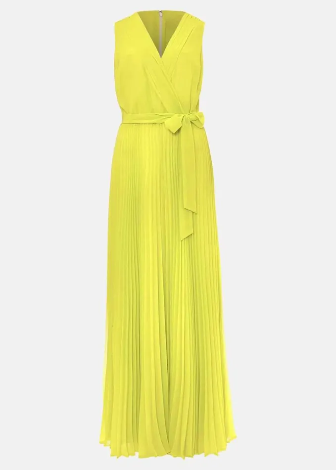 Phase Eight Molly Chiffon Maxi Dress Lime Women Dresses