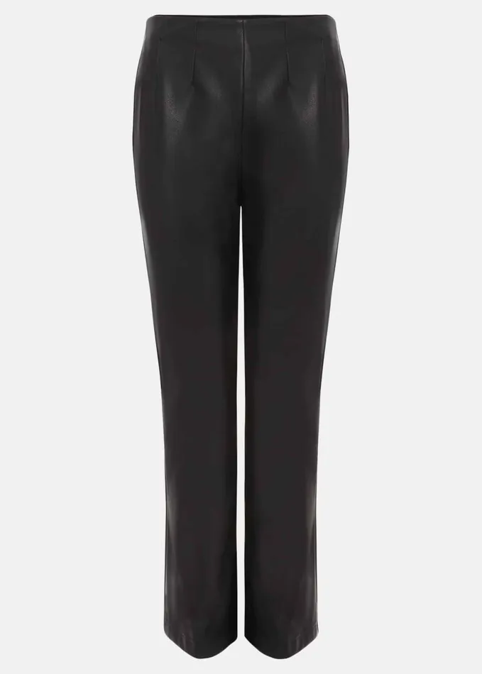 Phase Eight Mya Black Pu Crop Trousers Black Women Trousers