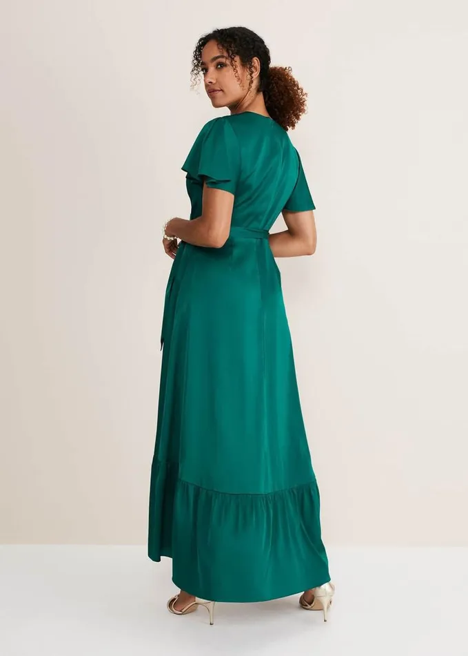 Phase Eight Nancie Elipse Hem Dress Jewel Green Women Dresses