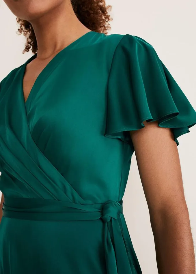 Phase Eight Nancie Elipse Hem Dress Jewel Green Women Dresses