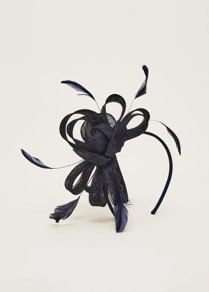 Phase Eight Navy Bow Headband Navy Women Headbands