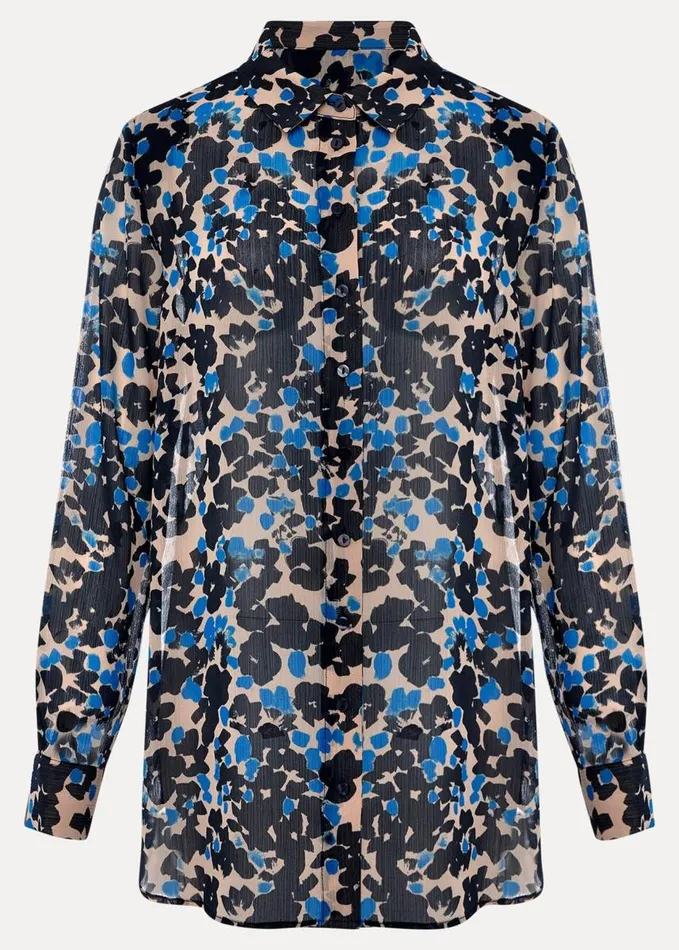 Phase Eight Nell Floral Shirt Blue Multi Women Shirts and Blouses