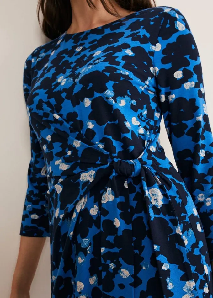 Phase Eight Niya Floral Midi Dress Blue Multi Women Dresses