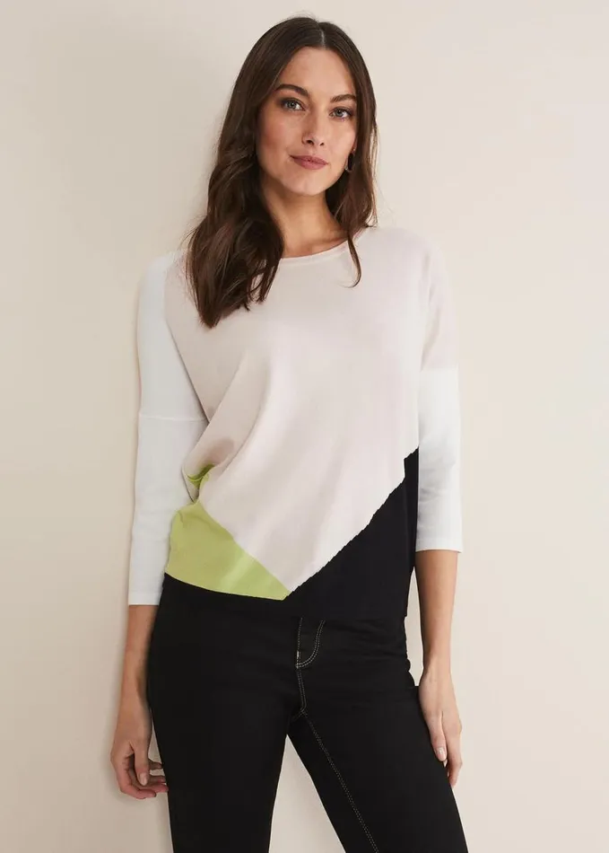 Phase Eight Noella Colour Block Jumper Multicoloured Women Knitwear