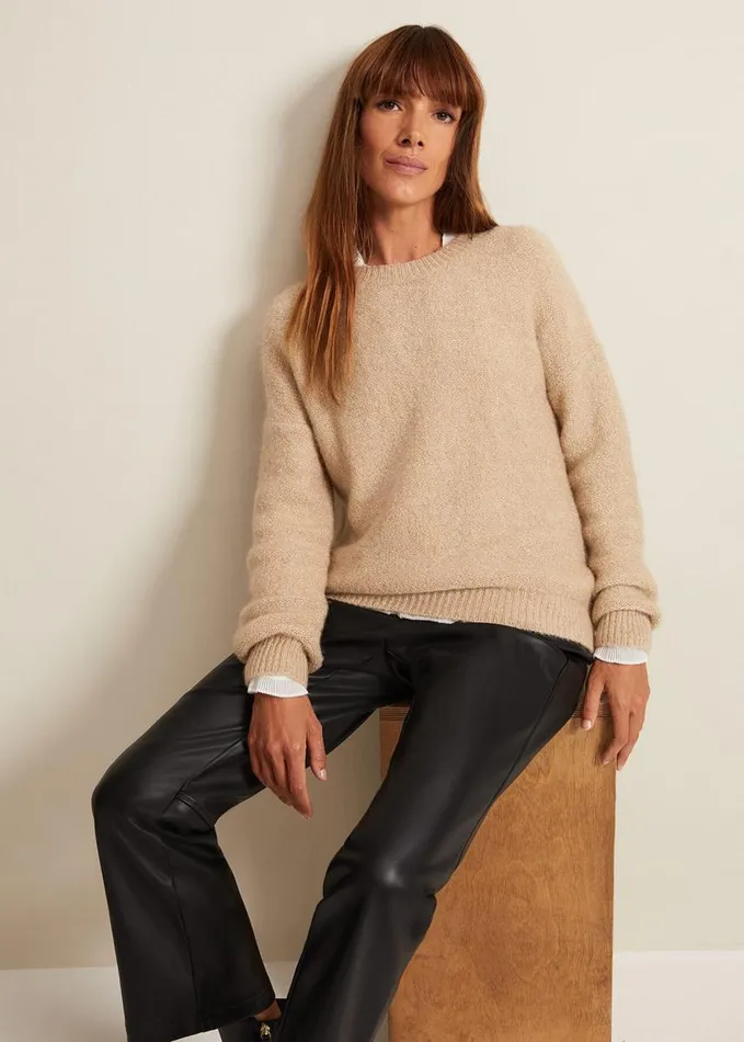 Phase Eight Oakley Sequin Mohair Jumper Neutral Women Knitwear