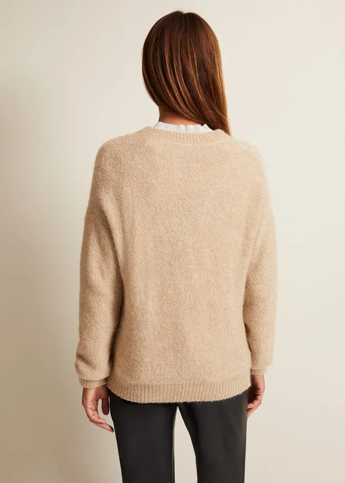 Phase Eight Oakley Sequin Mohair Jumper Neutral Women Knitwear