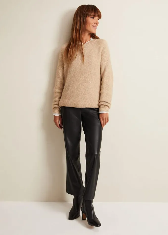 Phase Eight Oakley Sequin Mohair Jumper Neutral Women Knitwear