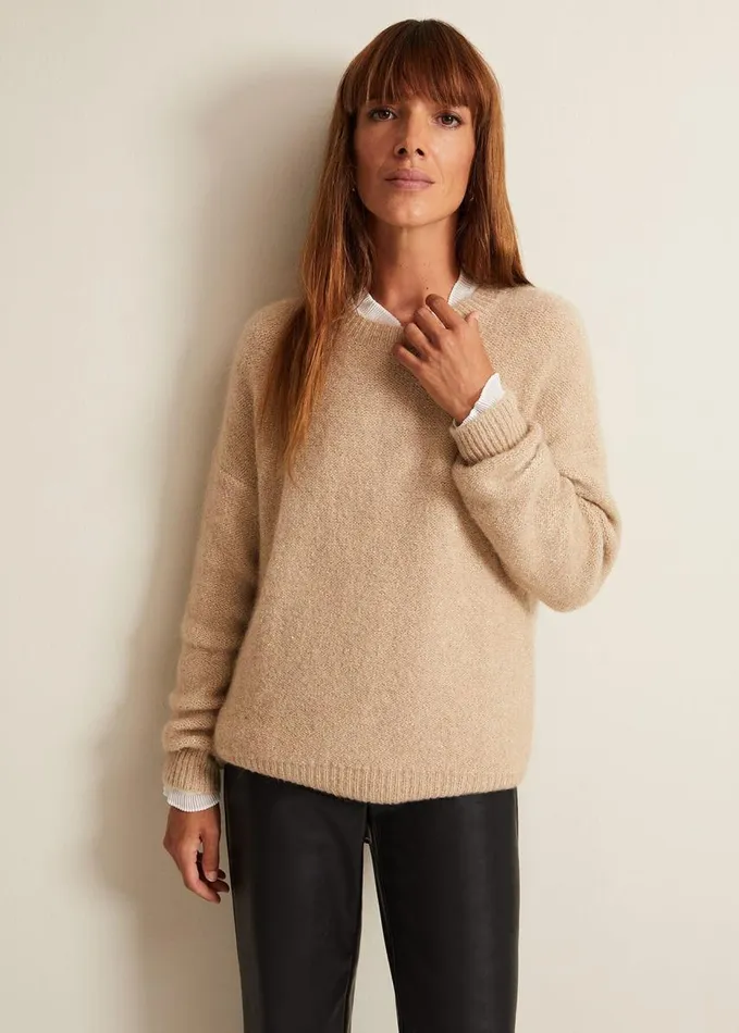 Phase Eight Oakley Sequin Mohair Jumper Neutral Women Knitwear