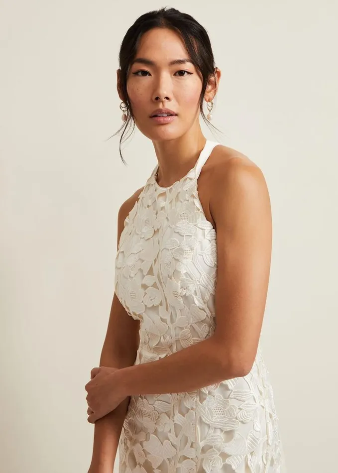 Phase Eight Olivia Bridal Lace Maxi Dress Ivory Women Dresses