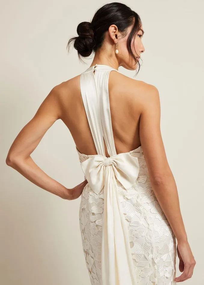 Phase Eight Olivia Bridal Lace Maxi Dress Ivory Women Dresses