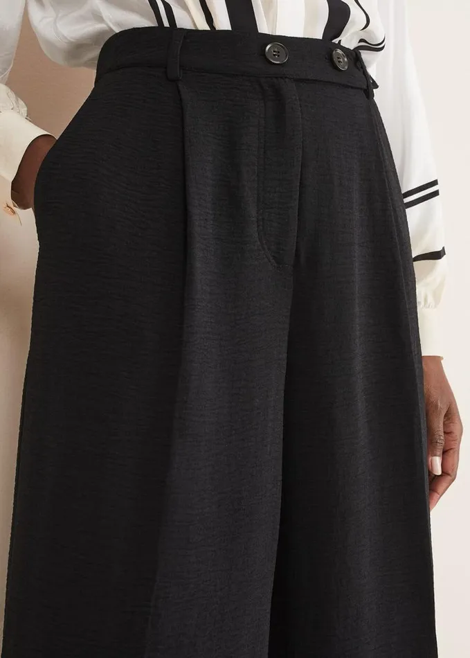 Phase Eight Opal Wide Leg Trousers Black Women Trousers