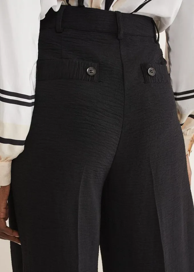 Phase Eight Opal Wide Leg Trousers Black Women Trousers