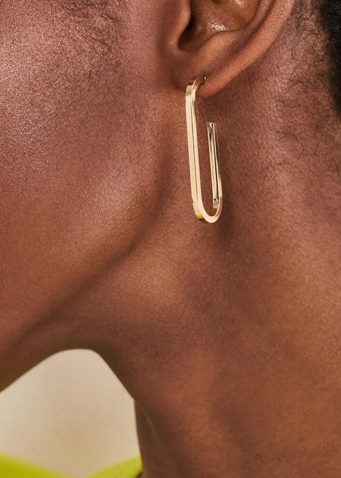 Phase Eight Oval Hoop Earring Gold Women Jewellery