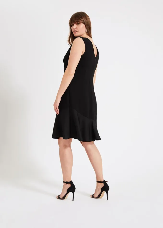 Phase Eight Paige Drape Dress Black Women Dresses