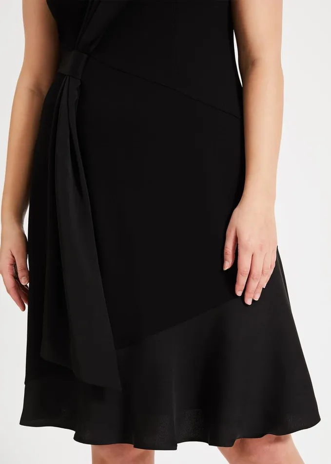 Phase Eight Paige Drape Dress Black Women Dresses
