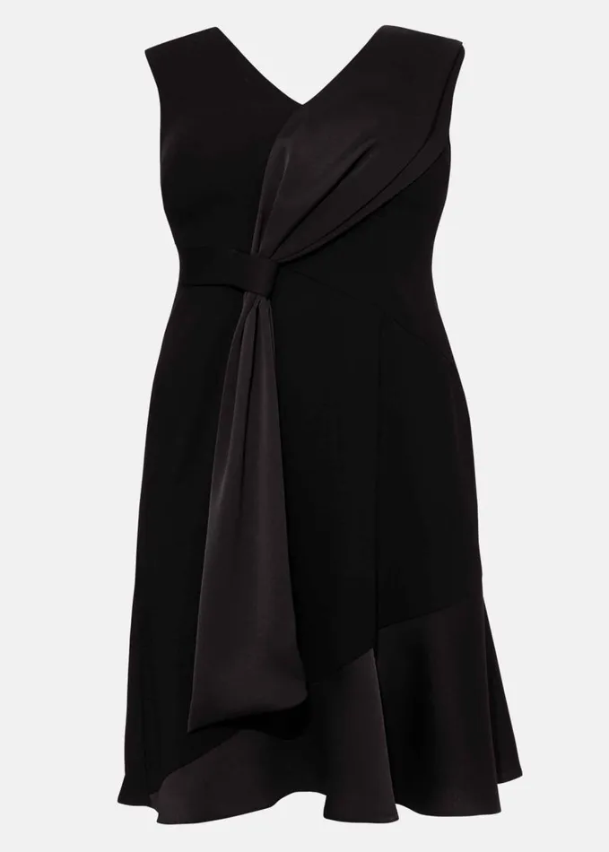 Phase Eight Paige Drape Dress Black Women Dresses
