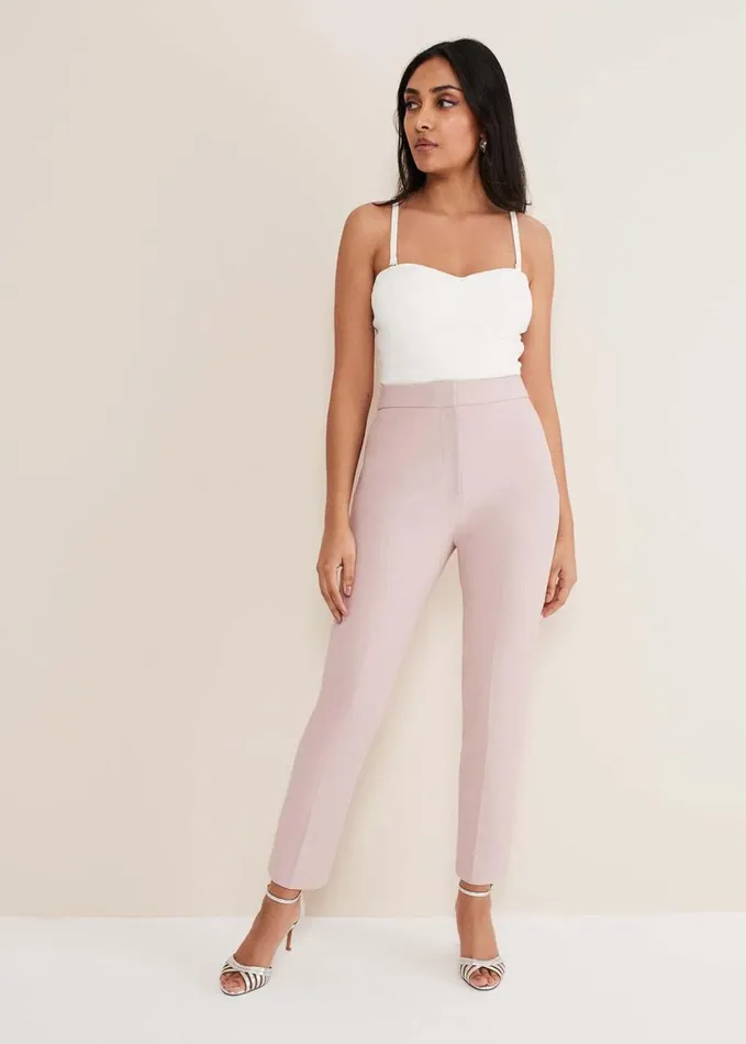 Phase Eight Petite Eira Cigarette Trousers Soft Pink Women Trousers