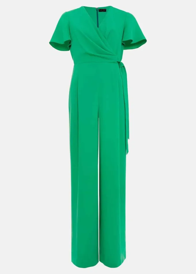 Phase Eight Petite Julissa Green Wide Leg Jumpsuit Green Women Dresses