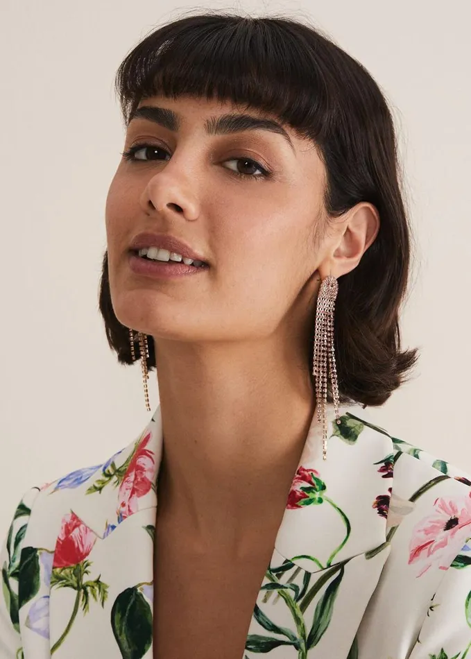 Phase Eight Pink Drop Earrings Pale Pink Women Jewellery