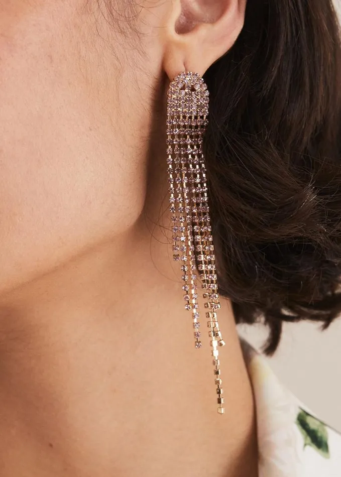 Phase Eight Pink Drop Earrings Pale Pink Women Jewellery