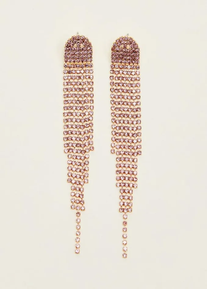 Phase Eight Pink Drop Earrings Pale Pink Women Jewellery