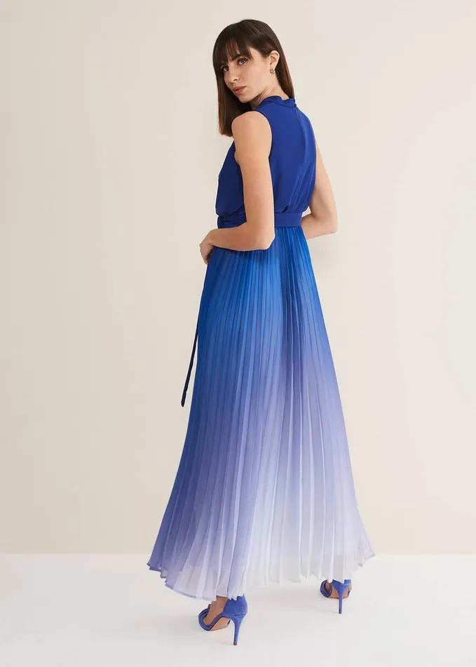 Phase Eight Piper Ombre Maxi Dress Blues Women Dresses
