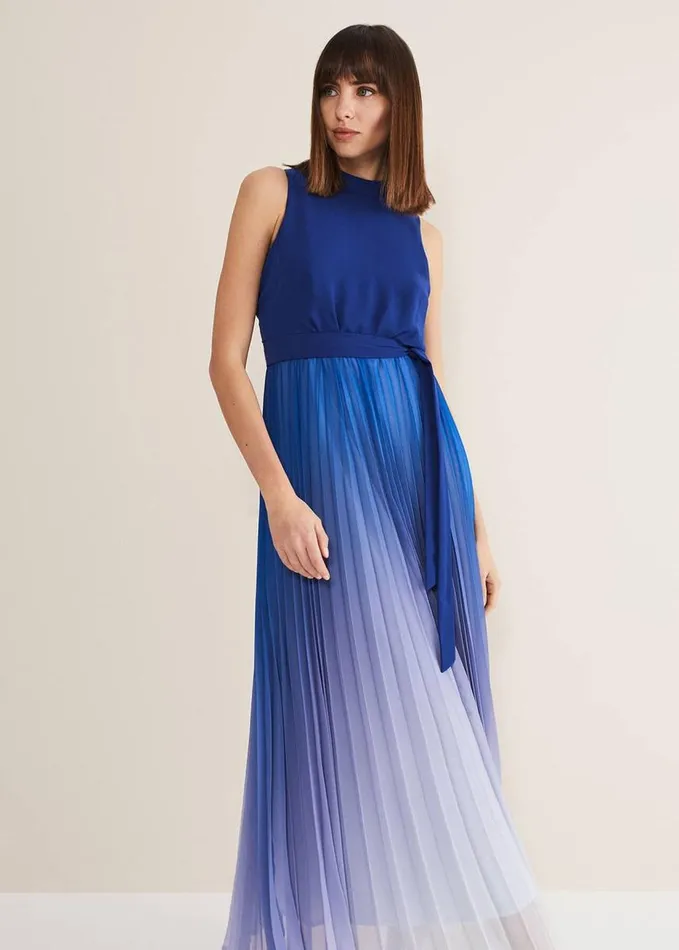 Phase Eight Piper Ombre Maxi Dress Blues Women Dresses