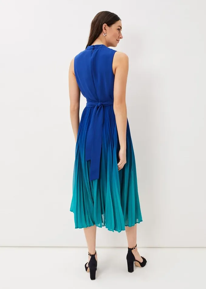 Phase Eight Piper Ombre Midi Dress Cobaltmalachite Women Dresses