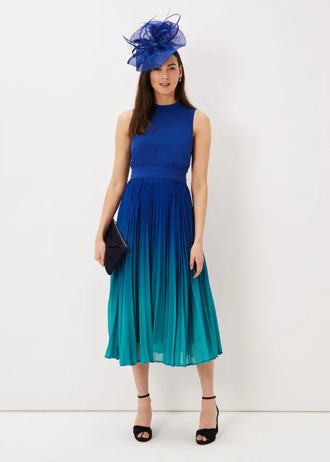 Phase Eight Piper Ombre Midi Dress Cobaltmalachite Women Dresses