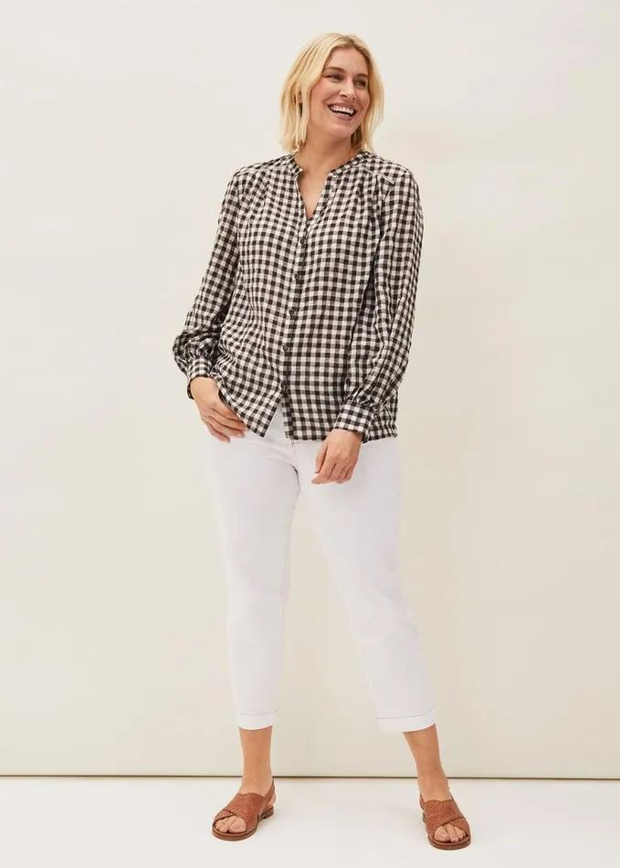Phase Eight Ramona Cropped Straight Leg Jean White Women Jeans
