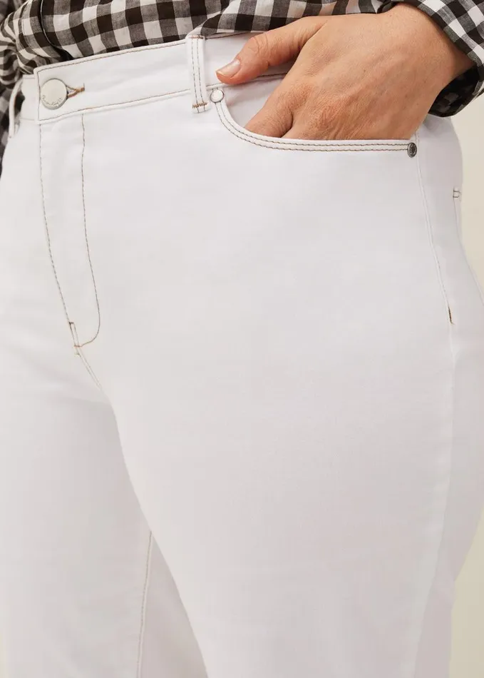 Phase Eight Ramona Cropped Straight Leg Jean White Women Jeans