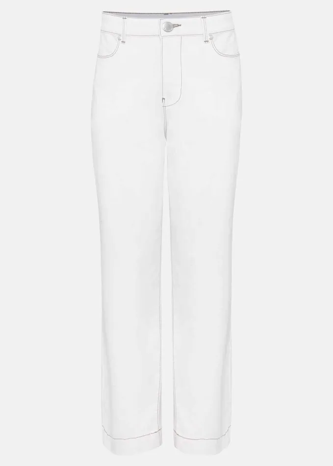 Phase Eight Ramona Cropped Straight Leg Jean White Women Jeans