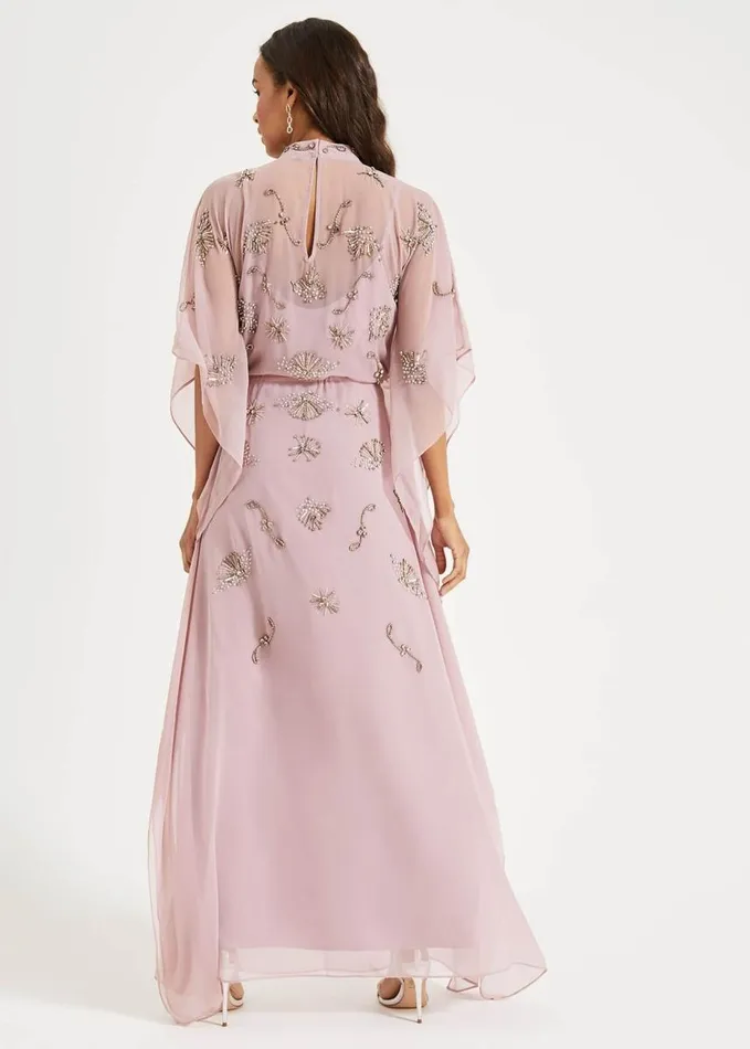 Phase Eight Sairah Kimono Maxi Dress Deep Pink Women Dresses