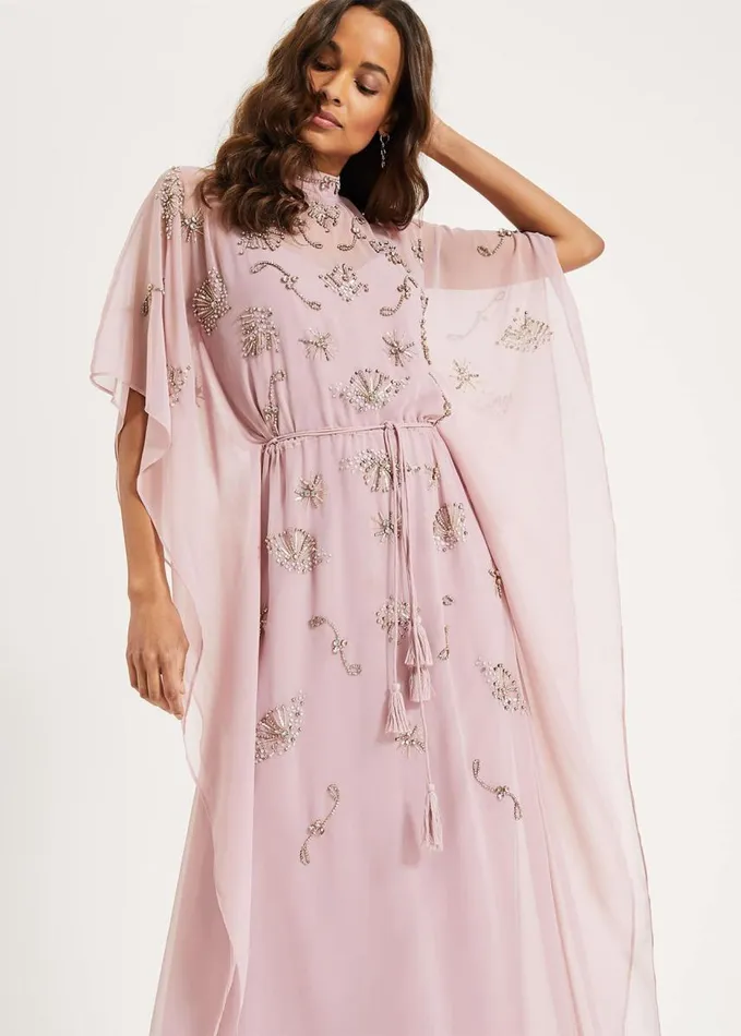Phase Eight Sairah Kimono Maxi Dress Deep Pink Women Dresses