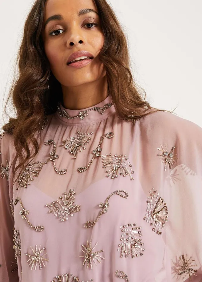 Phase Eight Sairah Kimono Maxi Dress Deep Pink Women Dresses