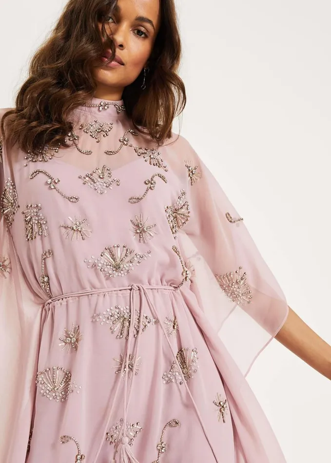 Phase Eight Sairah Kimono Maxi Dress Deep Pink Women Dresses
